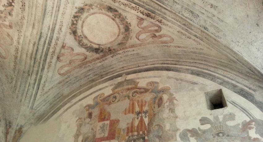 castello sforzesco affreschi soffitto e parete